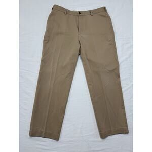 Brooks Brothers Mens Chino Pants Advantage Clark 35x30 Beige Cotton Preppy